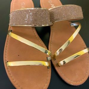 ANNA gold sandals